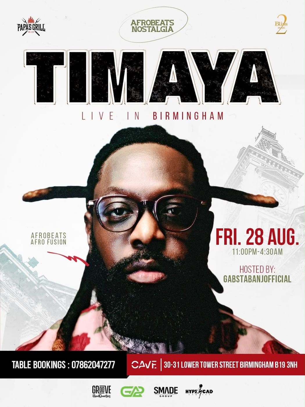 Timaya Live in Birmingham poster