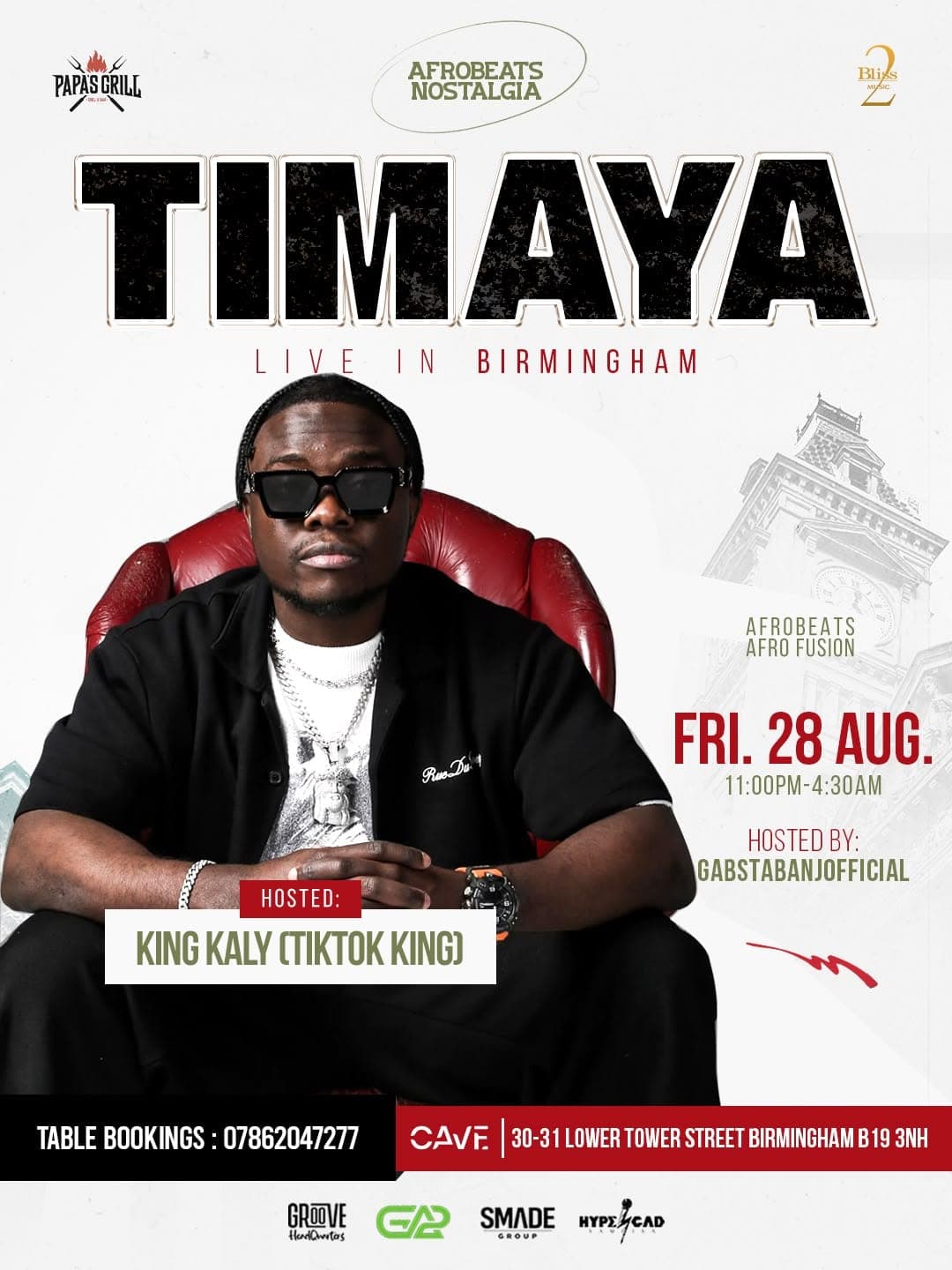 Timaya, live. Hosted by King Kaly